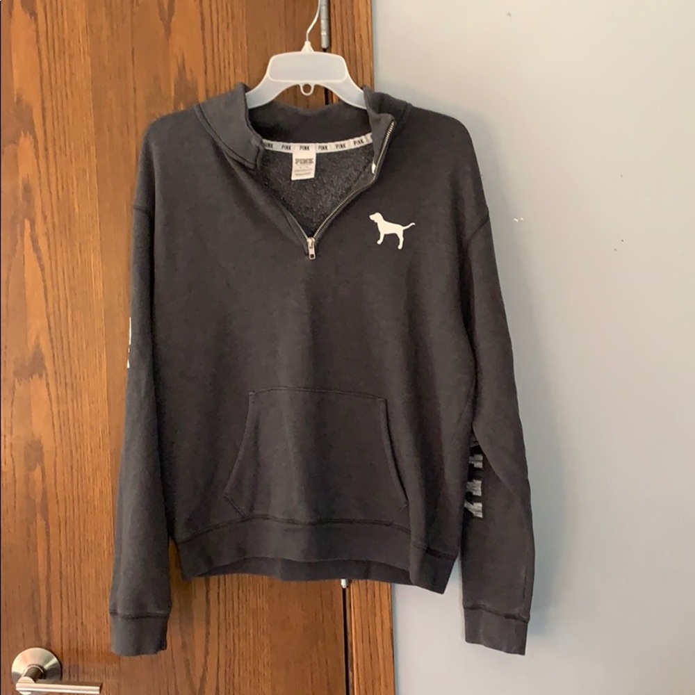 Pink Victoria’s Secret Quarter Zip-Up Sweatshirt
